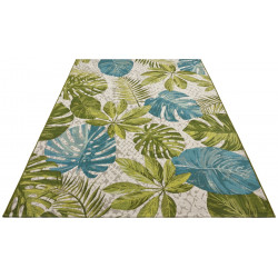 Kusový koberec Flair 105617 Tropical Leaves Turqouise Green – na von aj na doma