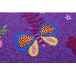 Detský kusový koberec Motýlik 5291 fialový