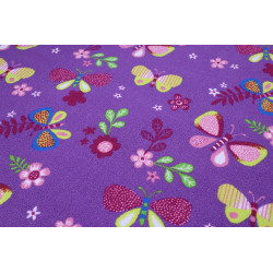 Detský kusový koberec Motýlik 5291 fialový