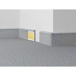 DOPRODEJ: 2500x55x10 mm cm Kobercová (soklová) lišta TL55 138 světle šedá 2,5 m