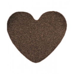 Kusový koberec Eton hnedý srdce