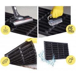 Vonkajšie čistiaci rohožka Mix Mats Brushes 105648 Black – na von aj na doma