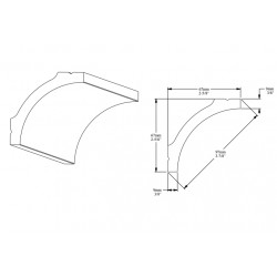 ORAC stropná lišta CB522 jednoduchá