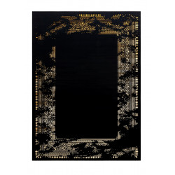 AKCIA: 140x190 cm Kusový koberec Gloss 408C 86 glamour black/gold