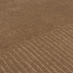 Kusový ručne tkaný koberec Tuscany Textured Wool Border Brown