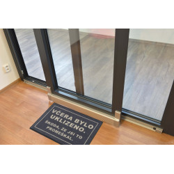 Rohožka Včera bolo upratané (škoda že si to premeškal) 40x60 cm – na von aj na doma