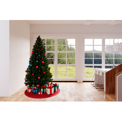 Vianočný kusový koberec Eton červený kruh