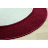 Vianočný kusový koberec Eton vínovo červený kruh
