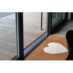 Rohožka srdce biele 105682 – na von aj na doma