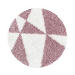 DOPREDAJ: 200x200 (priemer) kruh cm Kusový koberec Tango Shaggy 3101 rose kruh