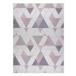 AKCIA: 200x290 cm Kusový koberec Sion Sisal Triangles 3006 ecru/pink – na von aj na doma