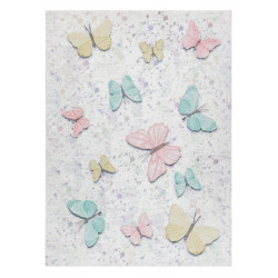 AKCIA: 160x220 cm Detský kusový koberec Bambino 1610 Butterflies cream