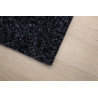 AKCIA: 130x440 cm Metrážny koberec Santana 50 čierna s podkladom resine, záťažový
