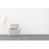 AKCIA: 100x100 cm Metrážny koberec Santana 14 sivá s podkladom resine, záťažový