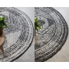Kusový koberec Gemini 106029 Black kruh z kolekcie Elle – na von aj na doma