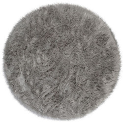 AKCIA: 120x120 (průměr) kruh cm Kusový koberec Faux Fur Sheepskin Grey kruh