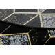 AKCIA: 150x150 (průměr) kruh cm Kusový koberec Gloss 400B 86 3D geometric black/gold kruh