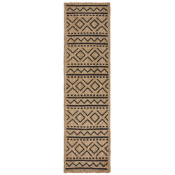 Behúň Printed Jute Luis Natural/Black