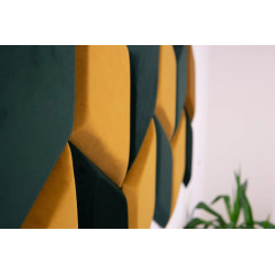 Čalúnený akustický panel nástenný Riwiera 41 horčicový štvorec