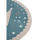 Detský koberček Adventures 105970 Cream Blue kruh