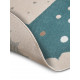 Detský koberček Adventures 105970 Cream Blue kruh