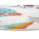 Detský koberec Adventures 105957 Cream Multicolor kruh