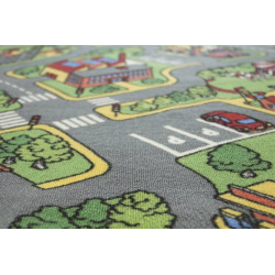 Detský kusový koberec Hravé mesto štvorec