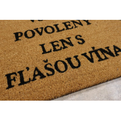 Rohožka Kokos Ľan s lahví vína - na von aj na doma