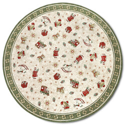 DOPRODEJ: 200x200 (průměr) kruh cm Kusový koberec Villeroy & Boch Toy's delight se střiženým vlasem 106218 Green, Multicolor 