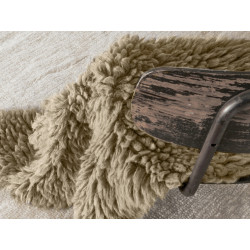 DOPRODEJ: 75x110 tvar kožešiny cm Vlněný koberec Woolly - Sheep Beige