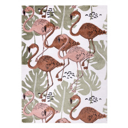 AKCIE: POŠKODENÝ: 120x170 Detský kusový koberec Fun Flami Flamingos cream