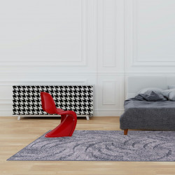 Kusový koberec Scroll sivý