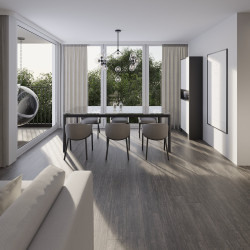 Vinylová podlaha lepená iD Inspiration 30 Charred Wood Black