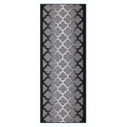 AKCIA: 67x200 cm Protišmykový behúň na mieru Zel 1017 Silver (Grey) - obšitý zo všetkých strán