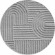Kusový koberec Art 1121 Silver kruh