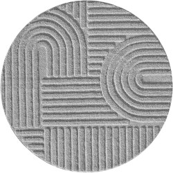 Kusový koberec Art 1121 Silver kruh