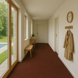 Metrážový koberec Santana čokoládová s podkladem resine, zátěžový