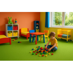 Metrážový koberec Eton zelený 41 - neúčtujeme odrezky z rolky