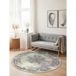 Kusový koberec Gloria Lydia 106254 Creme Grey kruh