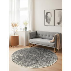 Kusový koberec Gloria Cavallo 106256 Creme Grey kruh