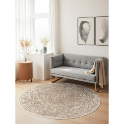Kusový koberec Gloria Cavallo 106258 Creme Beige kruh