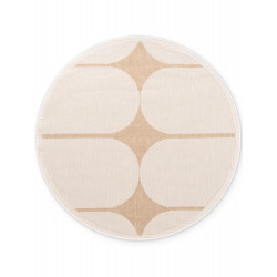 Kusový koberec Duet Bowen Beige/White kruh - na ven i na doma