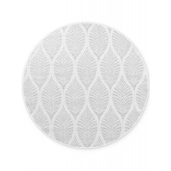 Kusový koberec Duet Liora White/Gray kruh - na ven i na doma