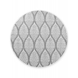 Kusový koberec Duet Liora 106246 White/Gray kruh - na von aj na doma