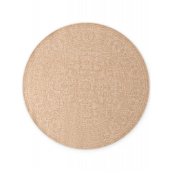 Kusový koberec Duet Kona Beige/White kruh - na von aj na doma