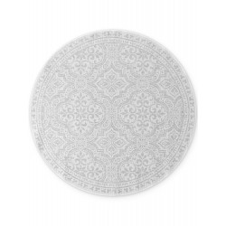 Kusový koberec Duet Rosel White/Gray kruh - na ven i na doma
