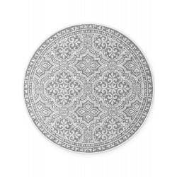 Kusový koberec Duet Rosel 106251 White/Gray kruh - na von aj na doma