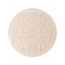Kusový koberec Duet Rosel 106252 Beige/White kruh - na von aj na doma