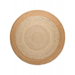 Kusový koberec Jutta Natur Ivory/Gold kruh