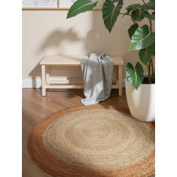 Kusový koberec Jutta 106225 Natur Ivory/Gold kruh